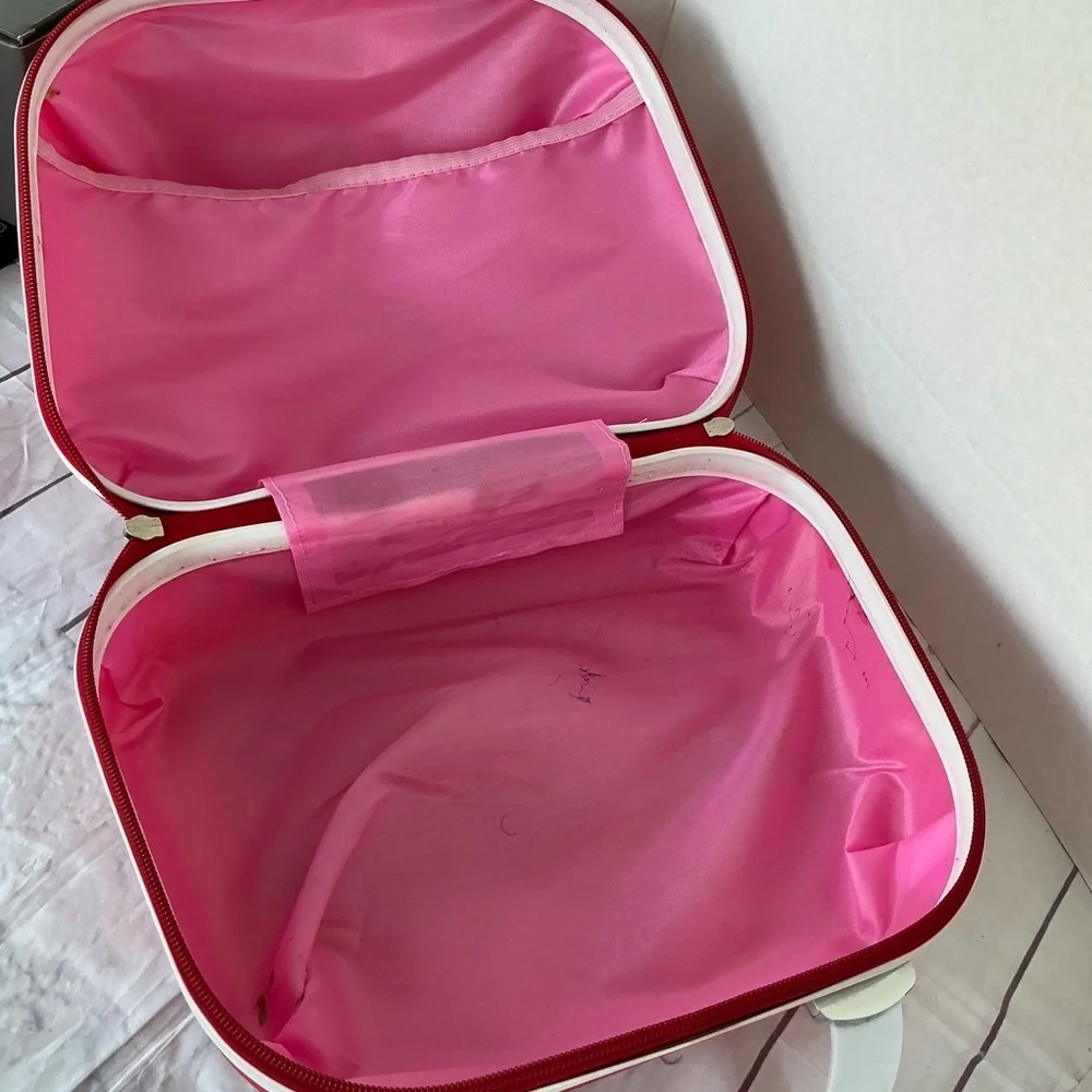 PINK Hello Kitty Travel Cosmetic Case Box Beauty Makeup Case Bag Organizer - Picture 8 of 11